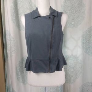 Lauren Conrad Velour Look Vest Sz 10